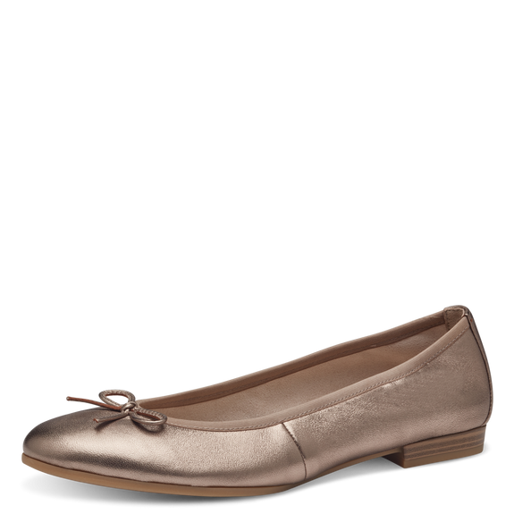 Leather Ballerina - Copper