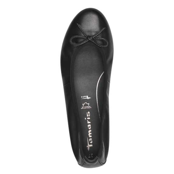 Leather Ballerina - black