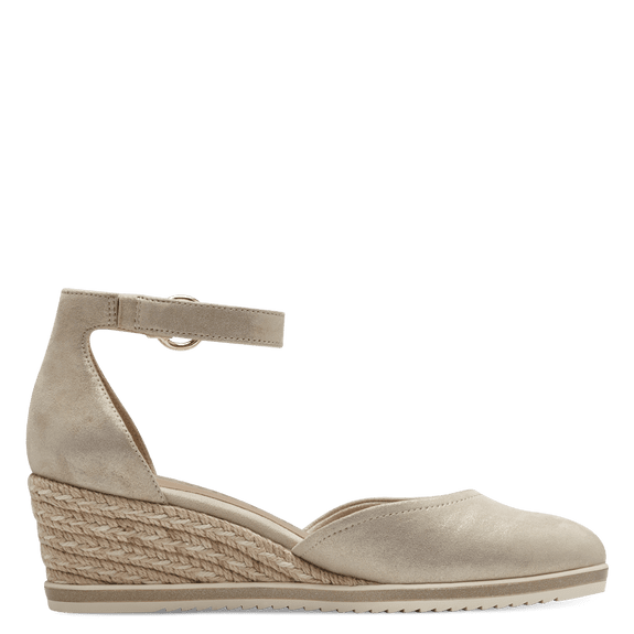 Leather wedge pumps - Beige