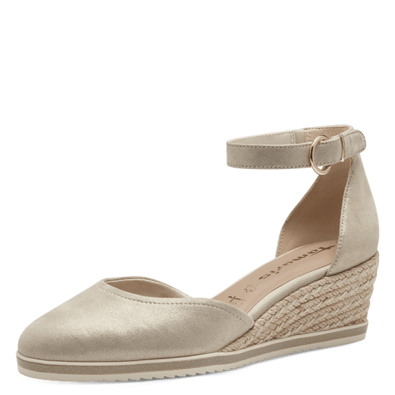 Leather wedge pumps - Beige