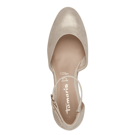 Leather wedge pumps - Beige