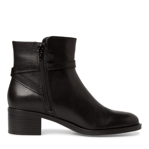 Leather Bootie Black-NEW-