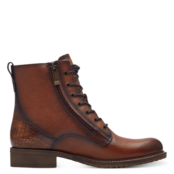 Lace-up ankle Boots Cognac-NEW-