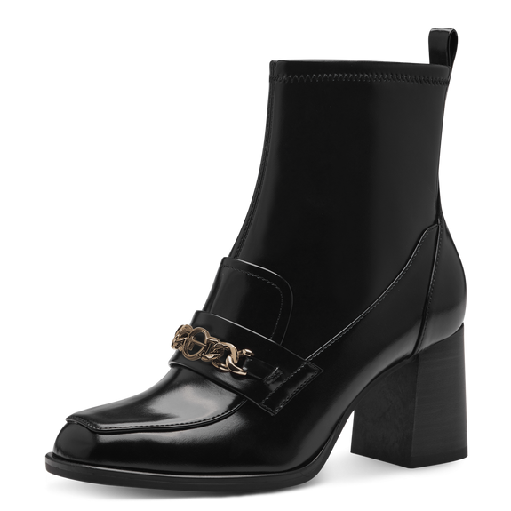 Heeled ankle boots Black-NEW-