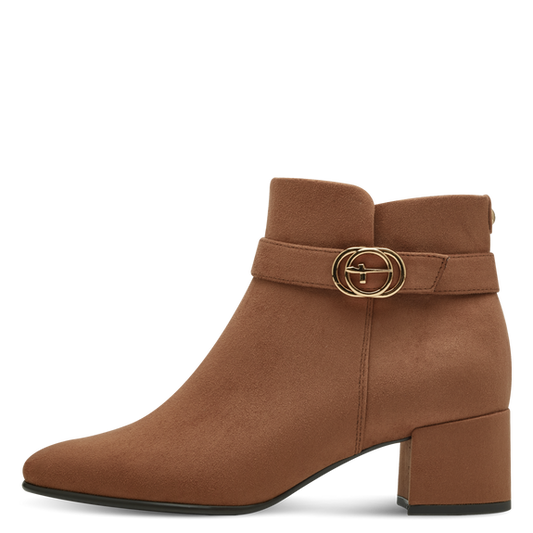 Heeled ankle boots Cognac