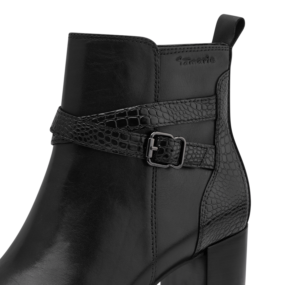 Heeled ankle boots Black-NEW-