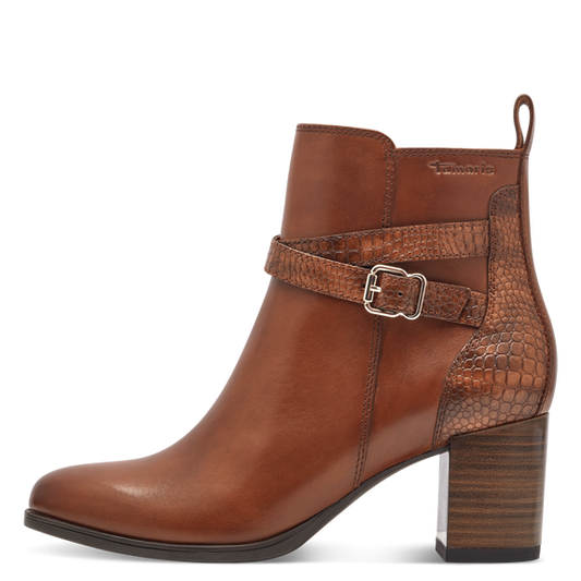 Heeled ankle boots Cognac-NEW-