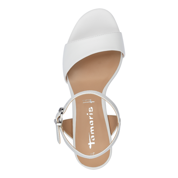 Heeled sandal - White