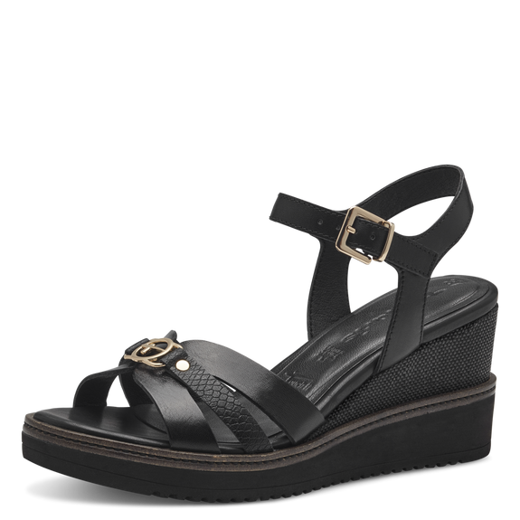 Heeled sandal - black