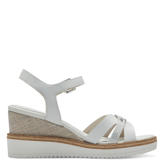 Heeled sandal - white