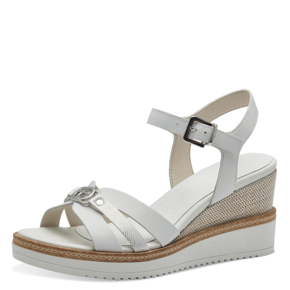 Heeled sandal - white