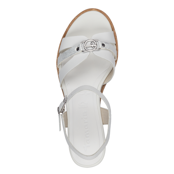 Heeled sandal - white