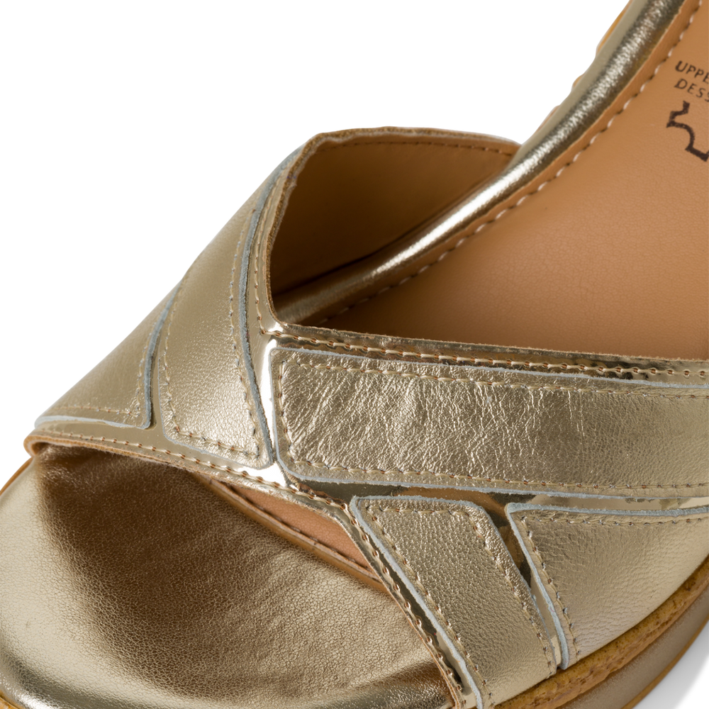 Heeled sandal - gold