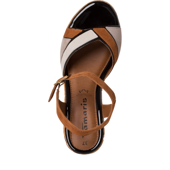 Heeled sandal - brown