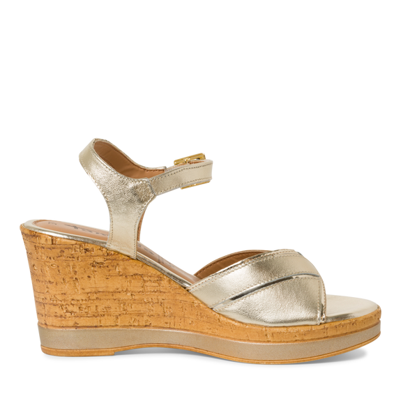 Heeled sandal - gold