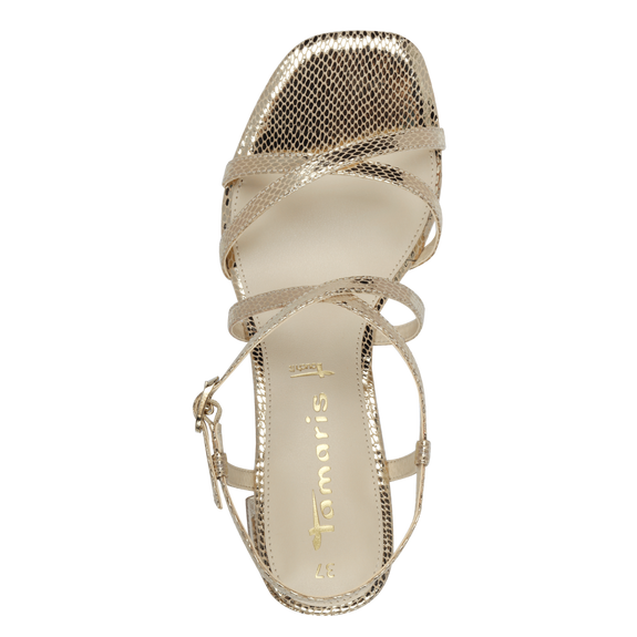 Heeled sandal - gold