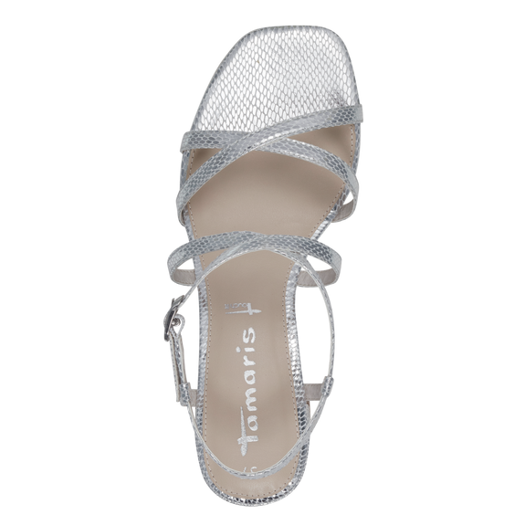 Heeled sandal - Silver