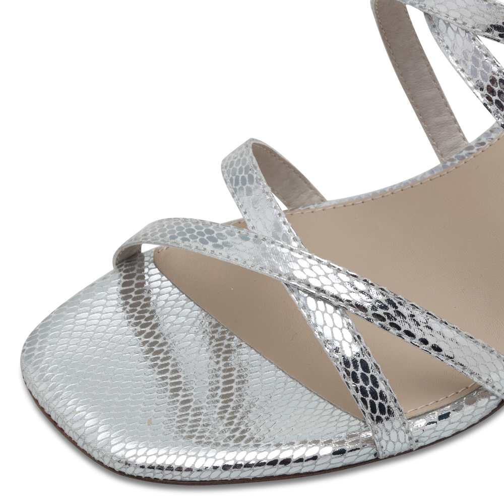 Heeled sandal - Silver