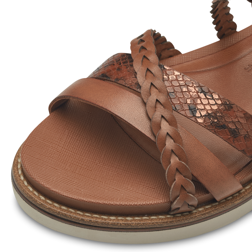 Heeled sandal - brown