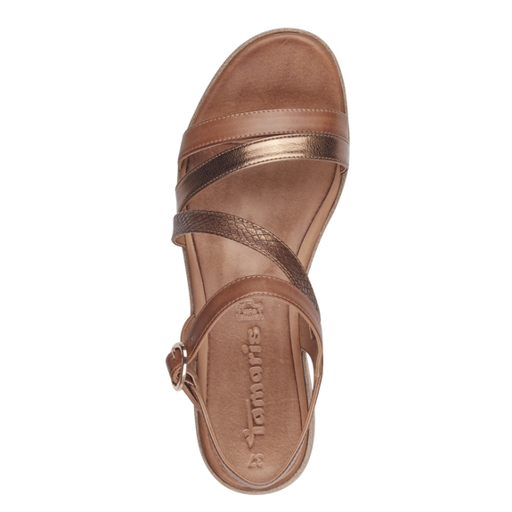 Leather Heeled sandal - brown