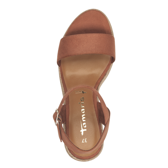 Heeled sandal - brown