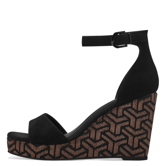 Leather Heeled sandal - black