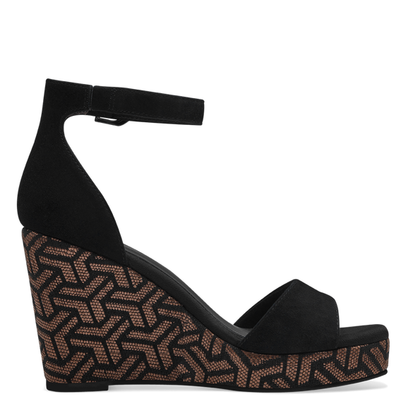 Leather Heeled sandal - black