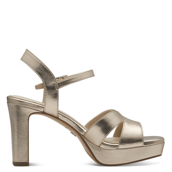 Heeled sandal - gold