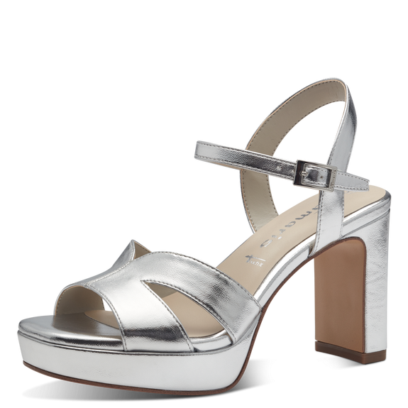 Heeled sandal - Silver