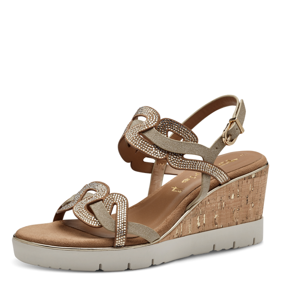 Heeled sandal - brown