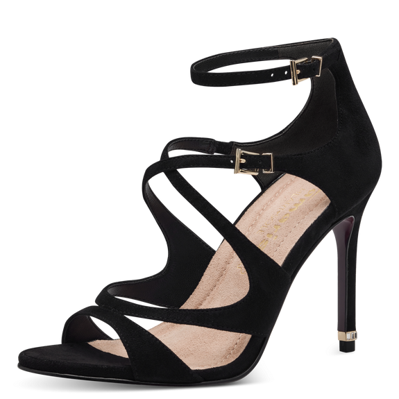 Leather Heeled sandal - black