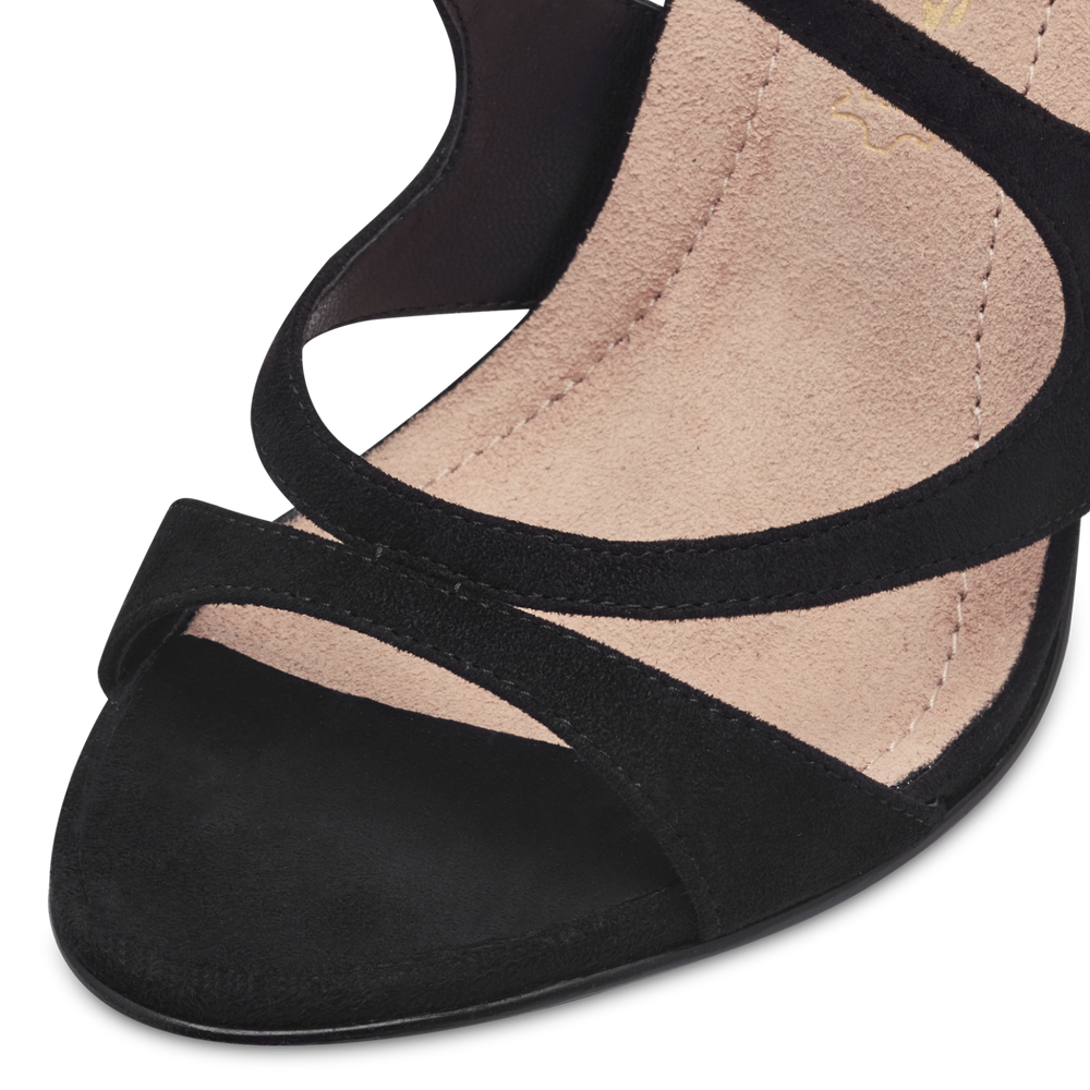 Leather Heeled sandal - black