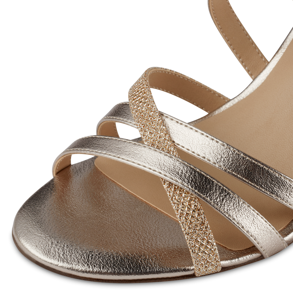 Heeled sandal - gold