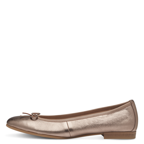 Leather Ballerina - Copper