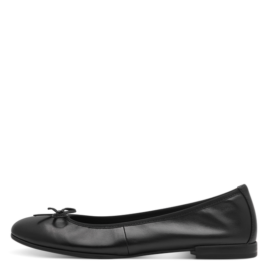 Leather Ballerina - black