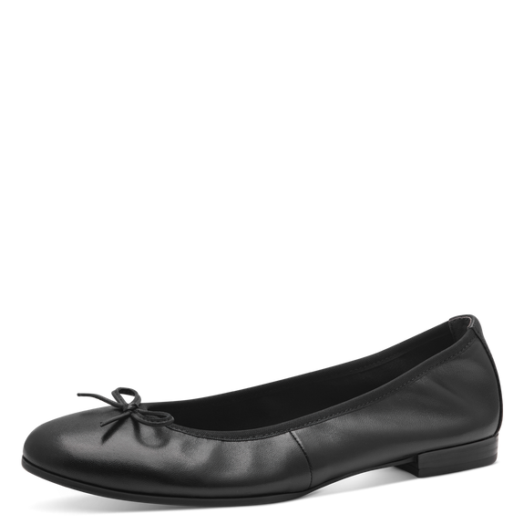 Leather Ballerina - black