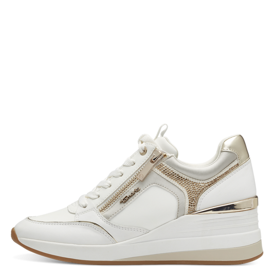 Sneaker White/Gold-NEW-