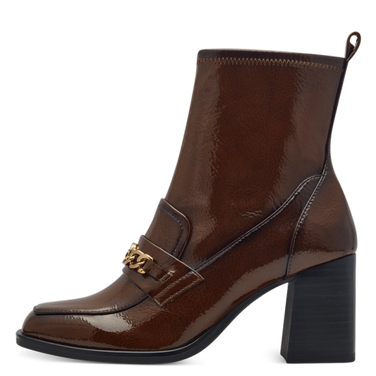 Heeled ankle boots Cognac-NEW-