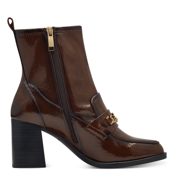 Heeled ankle boots Cognac-NEW-