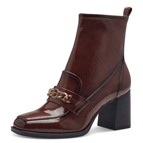 Heeled ankle boots Cognac-NEW-