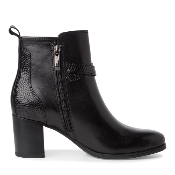 Heeled ankle boots Black-NEW-