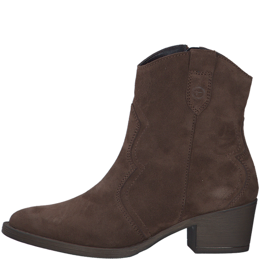 Leather Bootie Mocca-NEW-