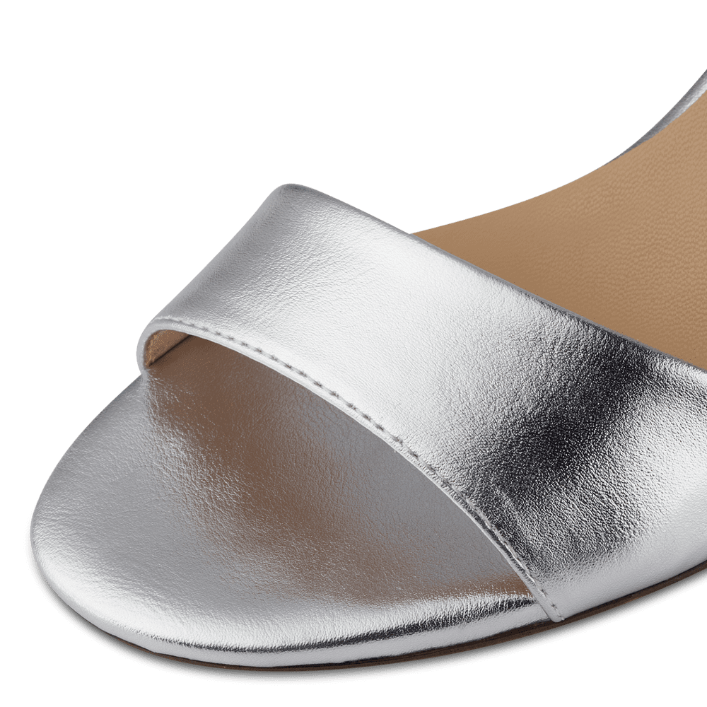 Heeled sandal - silver