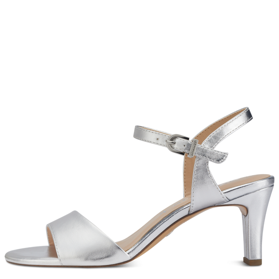 Heeled sandal - silver