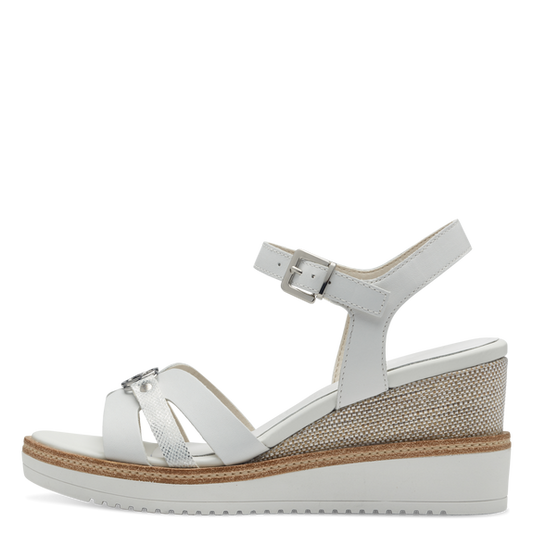 Heeled sandal - white