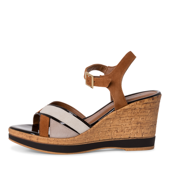 Heeled sandal - brown