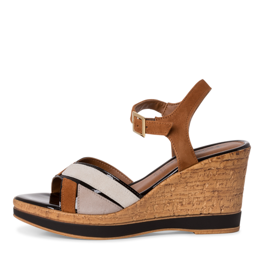 Heeled sandal - brown