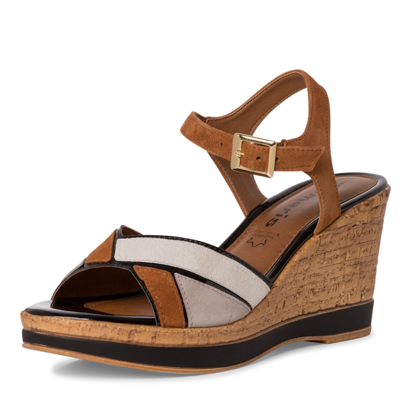 Heeled sandal - brown