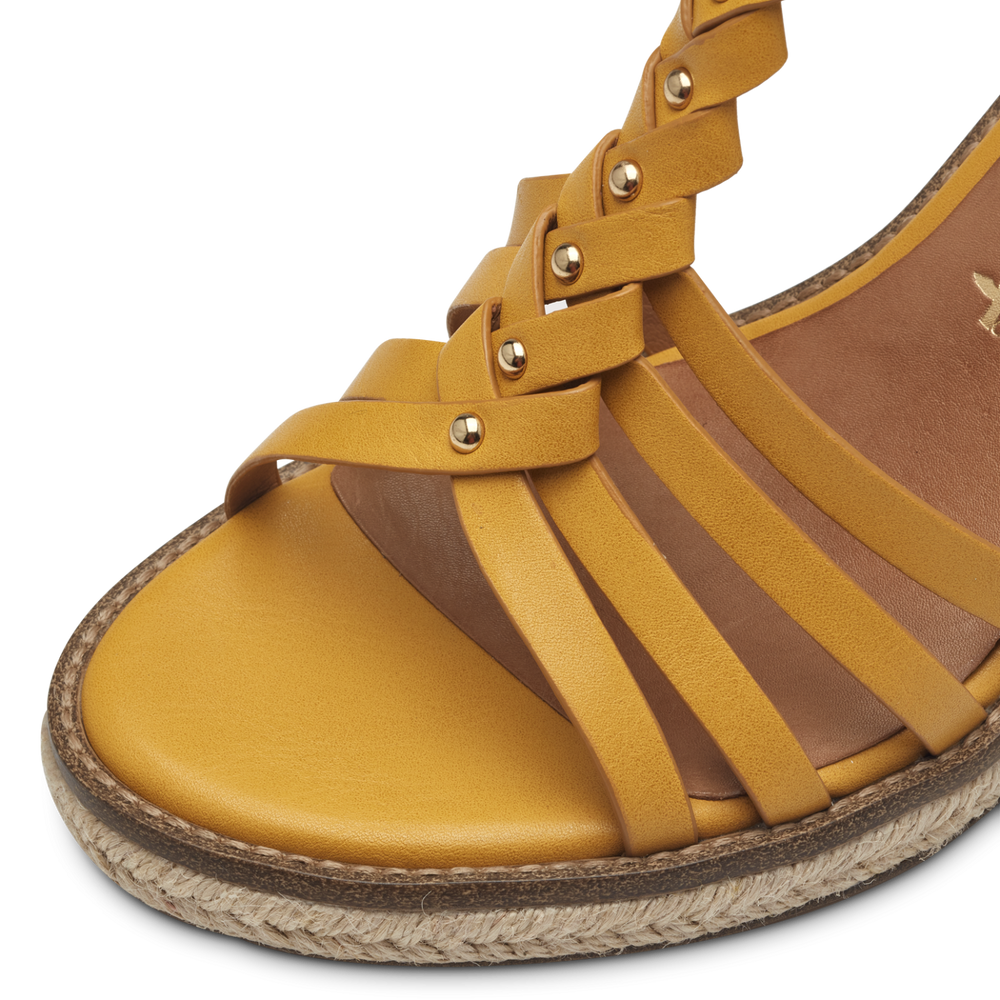 Heeled sandal - yellow