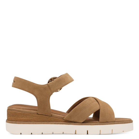 Leather Heeled sandal - brown